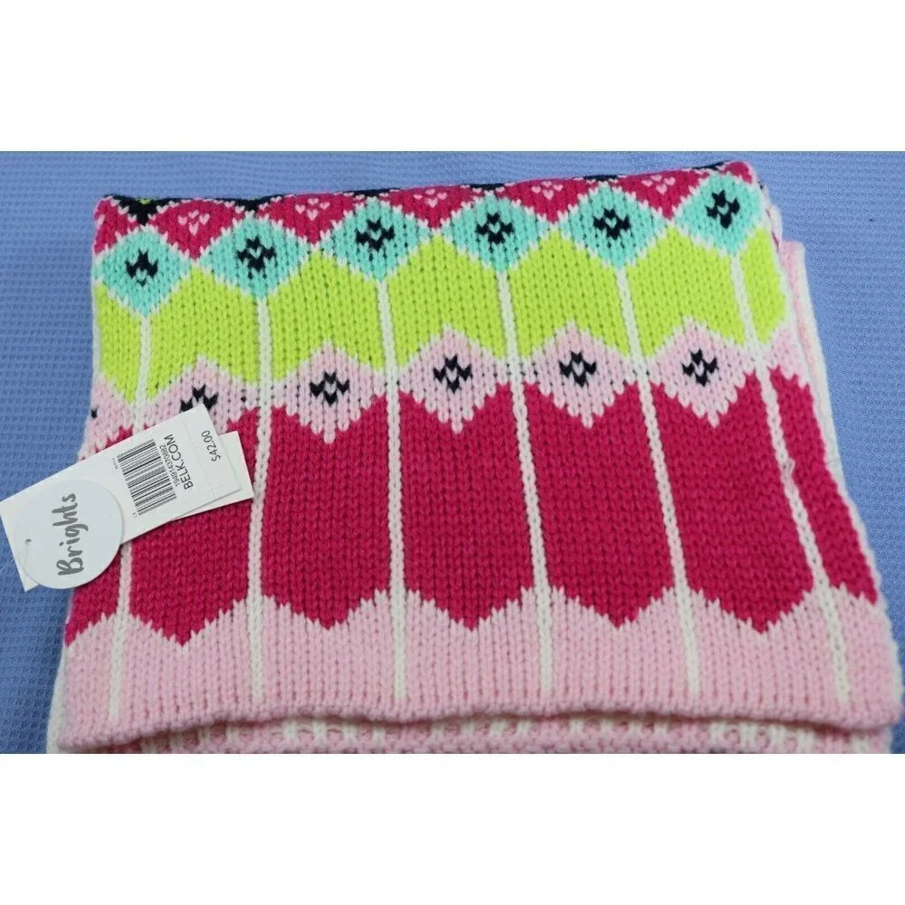 Crown & Ivy Brights Colorful Knitted Scarf-One Size-New w/Tags - Picture 9 of 10